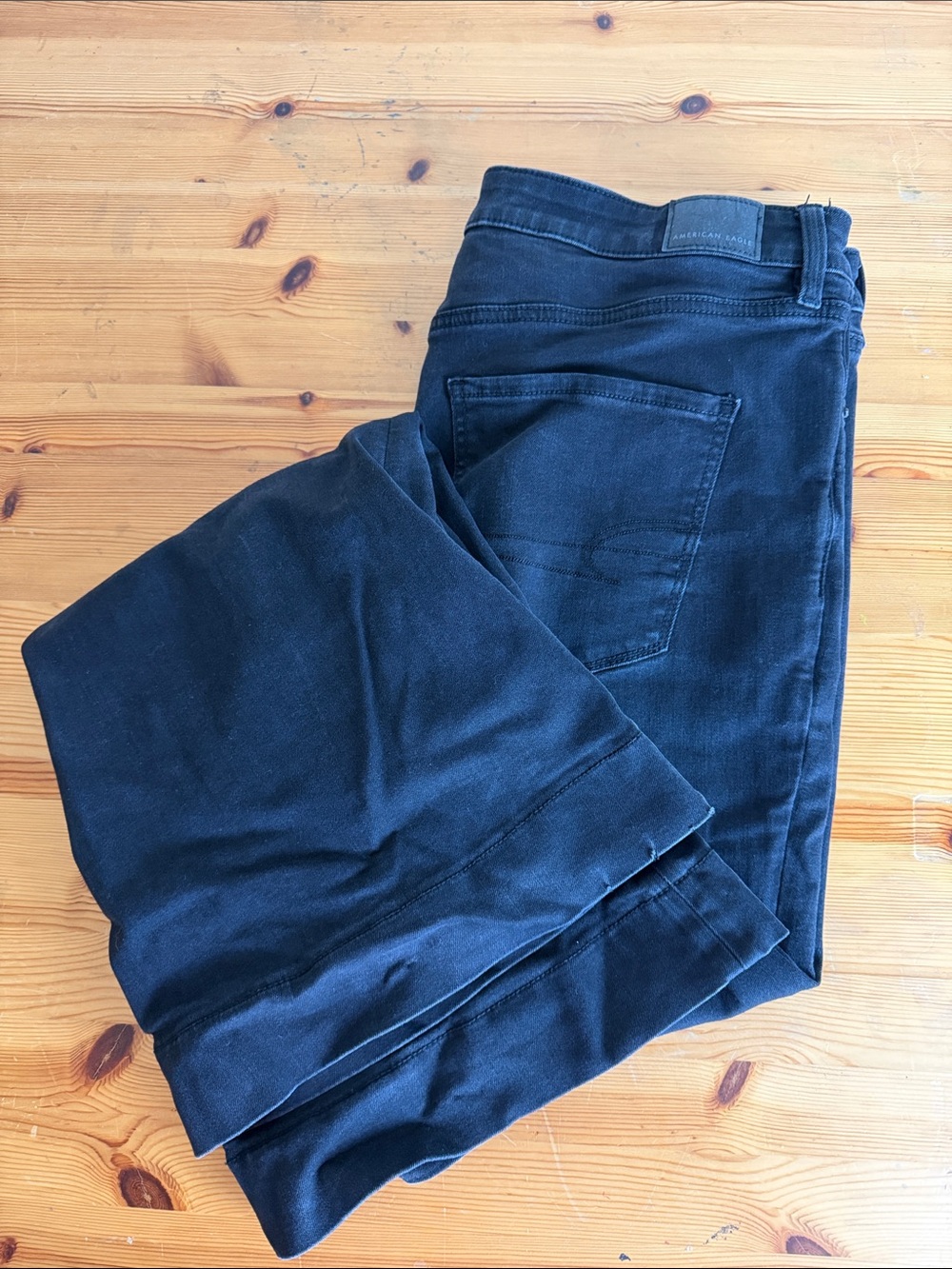 American Age Women's Wide-Leg Jeans in Dark Blue